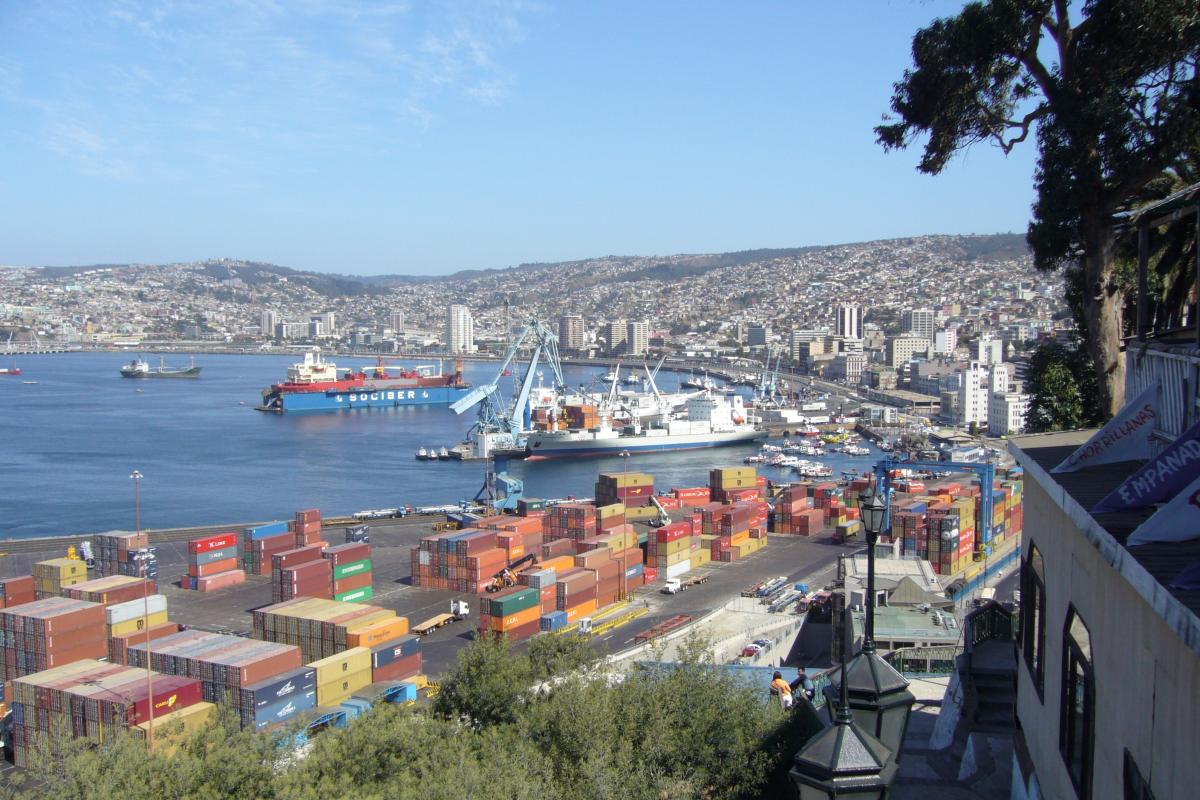 Haven van Valparaiso in Chili