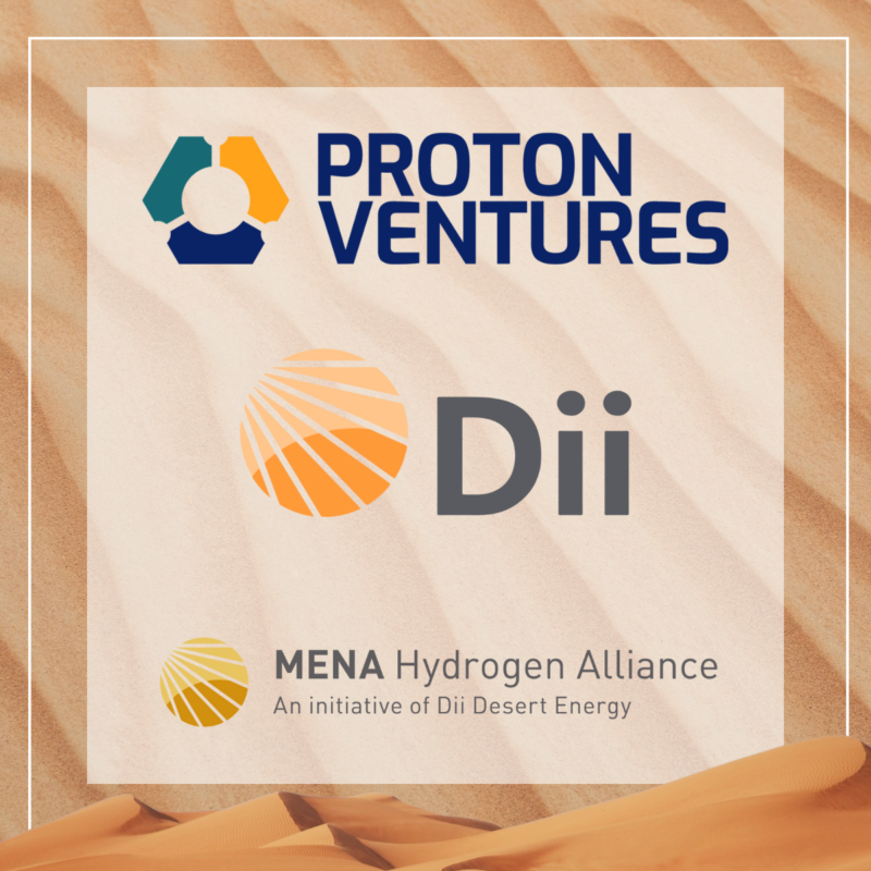 Proton Ventures is now an Associated Partner of Dii Desert Energy and a Member of the MENA Hydrogen Alliance.